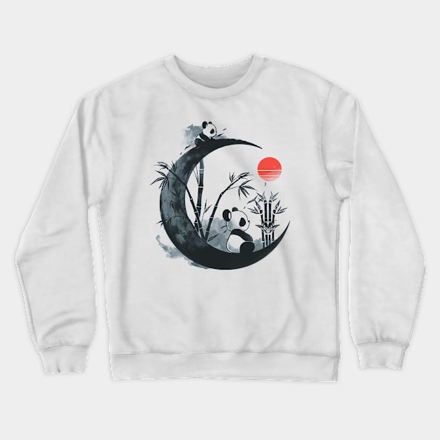 Panda Crewneck Sweatshirt by Vallina84